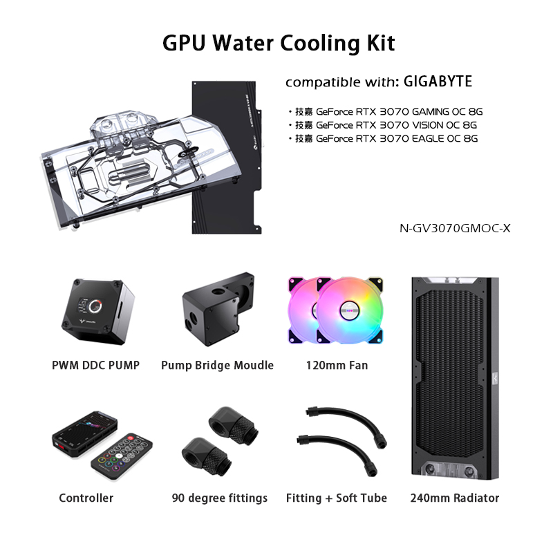 Gpu Cooler - Kit di Raffreddamento ad Acqua Gold